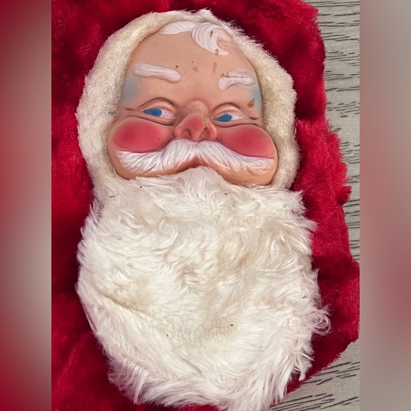 Vintage 1950’s Rubber Face Santa Stocking - Picture 3 of 5